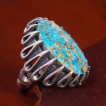 انگشتر فیروزه شجری مردانه کد 12799