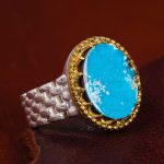 انگشتر فیروزه شجری مردانه کد 12803