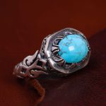 انگشتر فیروزه شجری مردانه کد 12807