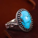 انگشتر فیروزه شجری مردانه کد 12810