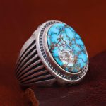 انگشتر فیروزه شجری مردانه کد 12814
