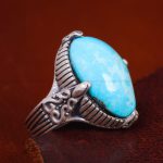 انگشتر فیروزه شجری مردانه کد 12815