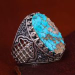 انگشتر فیروزه شجری مردانه کد 12822