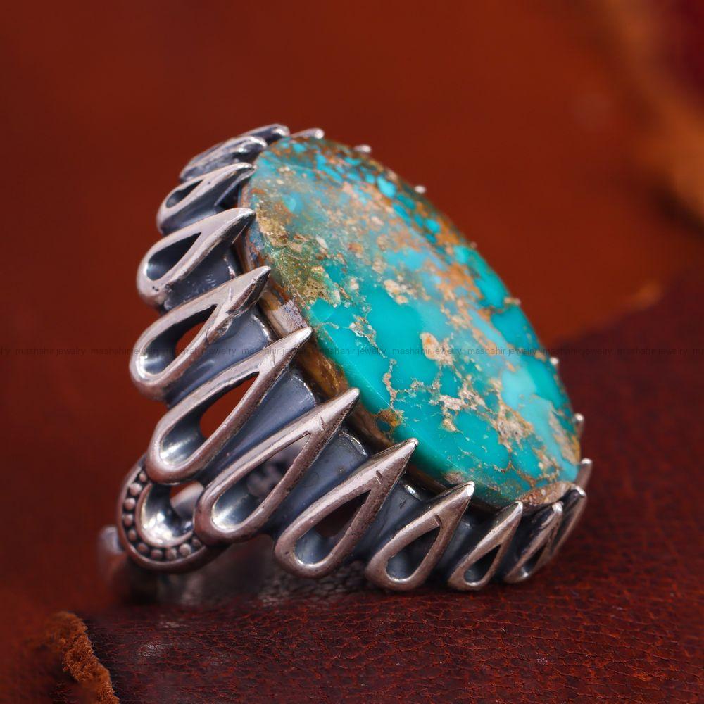انگشتر فیروزه شجری مردانه کد 12824
