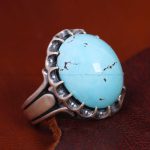 انگشتر فیروزه شجری مردانه کد 12826