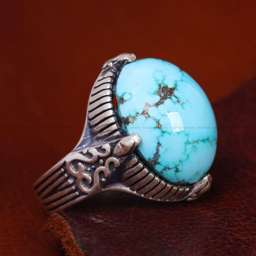 انگشتر فیروزه شجری مردانه کد 12827