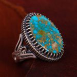 انگشتر فیروزه شجری مردانه کد 12848