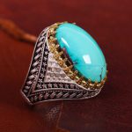 انگشتر فیروزه شجری مردانه کد 12849