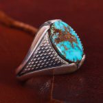 انگشتر فیروزه شجری مردانه کد 12852
