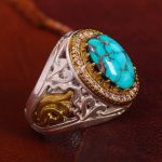 انگشتر فیروزه شجری مردانه کد 12854