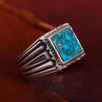 انگشتر فیروزه شجری مردانه کد 12855