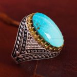 انگشتر فیروزه شجری مردانه کد 12862