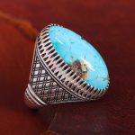 انگشتر فیروزه شجری مردانه کد 12865