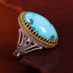 انگشتر فیروزه شجری مردانه کد 12883