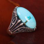 انگشتر فیروزه شجری مردانه کد 12885