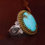 انگشتر فیروزه شجری مردانه کد 12886