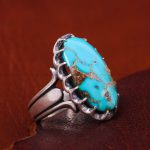 انگشتر فیروزه شجری مردانه کد 12894