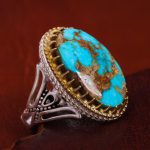 انگشتر فیروزه شجری مردانه کد 12911