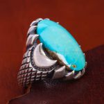 انگشتر فیروزه شجری مردانه کد 12913