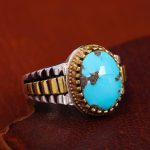 انگشتر فیروزه شجری مردانه کد 12917