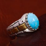 انگشتر فیروزه شجری مردانه کد 12921