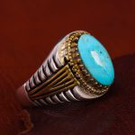 انگشتر فیروزه شجری مردانه کد 12922