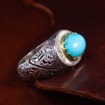 انگشتر فیروزه عجمی مردانه کد 12935