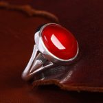 انگشتر عقیق مردانه کد 12936