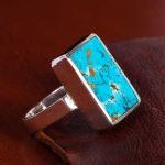 انگشتر فیروزه شجری مردانه کد 12946