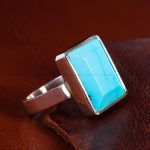 انگشتر فیروزه عجمی مردانه کد 12947