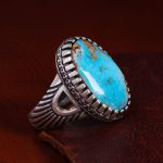 انگشتر فیروزه شجری مردانه کد 12957