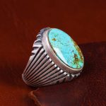 انگشتر فیروزه شجری مردانه کد 12966