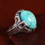 انگشتر فیروزه شجری مردانه کد 12978