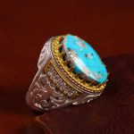 انگشتر فیروزه شجری مردانه کد 12982