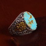 انگشتر فیروزه شجری مردانه کد 12984