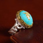 انگشتر فیروزه شجری مردانه کد 12997