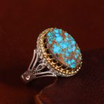 انگشتر فیروزه شجری مردانه کد 13011