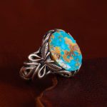 انگشتر فیروزه شجری مردانه کد 13012