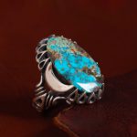 انگشتر فیروزه شجری مردانه کد 13017
