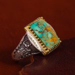 انگشتر فیروزه شجری مردانه کد 13034