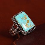 انگشتر فیروزه شجری مردانه کد 13037