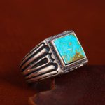 انگشتر فیروزه شجری مردانه کد 13042