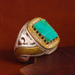 انگشتر فیروزه شجری مردانه کد 13045