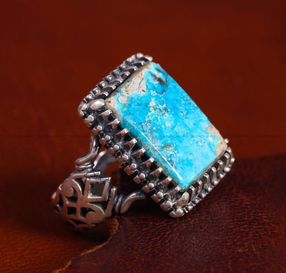 انگشتر فیروزه شجری مردانه کد 13061