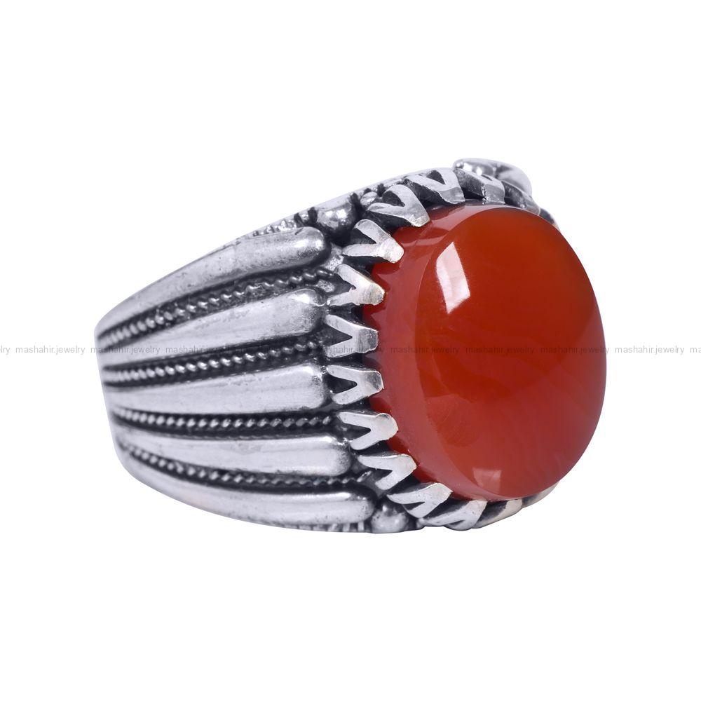 انگشتر عقیق مردانه کد 12121