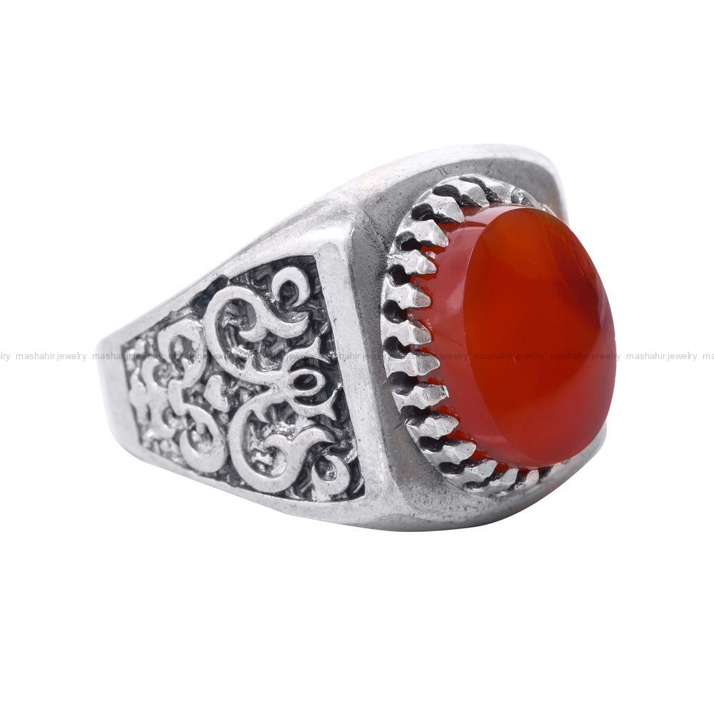 انگشتر عقیق مردانه کد 12125