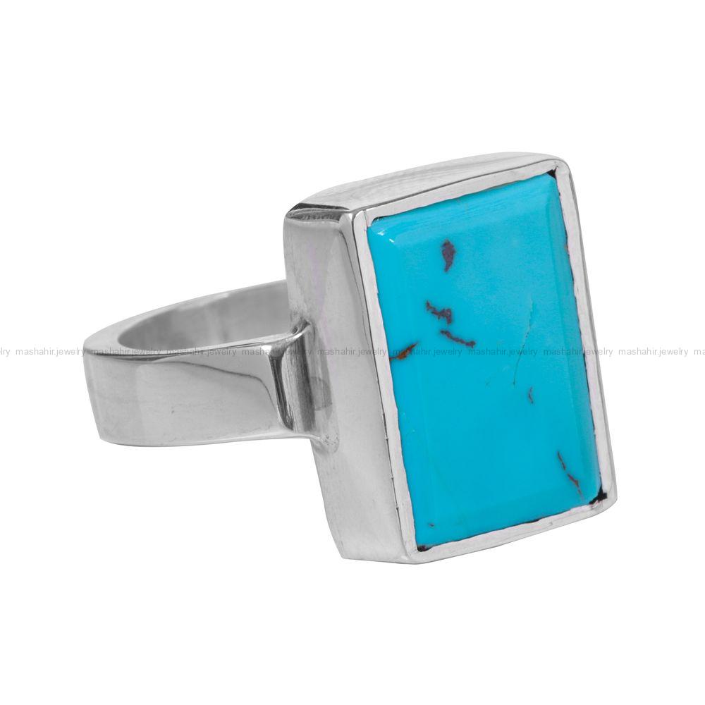 انگشتر فیروزه شجری مردانه کد 12395