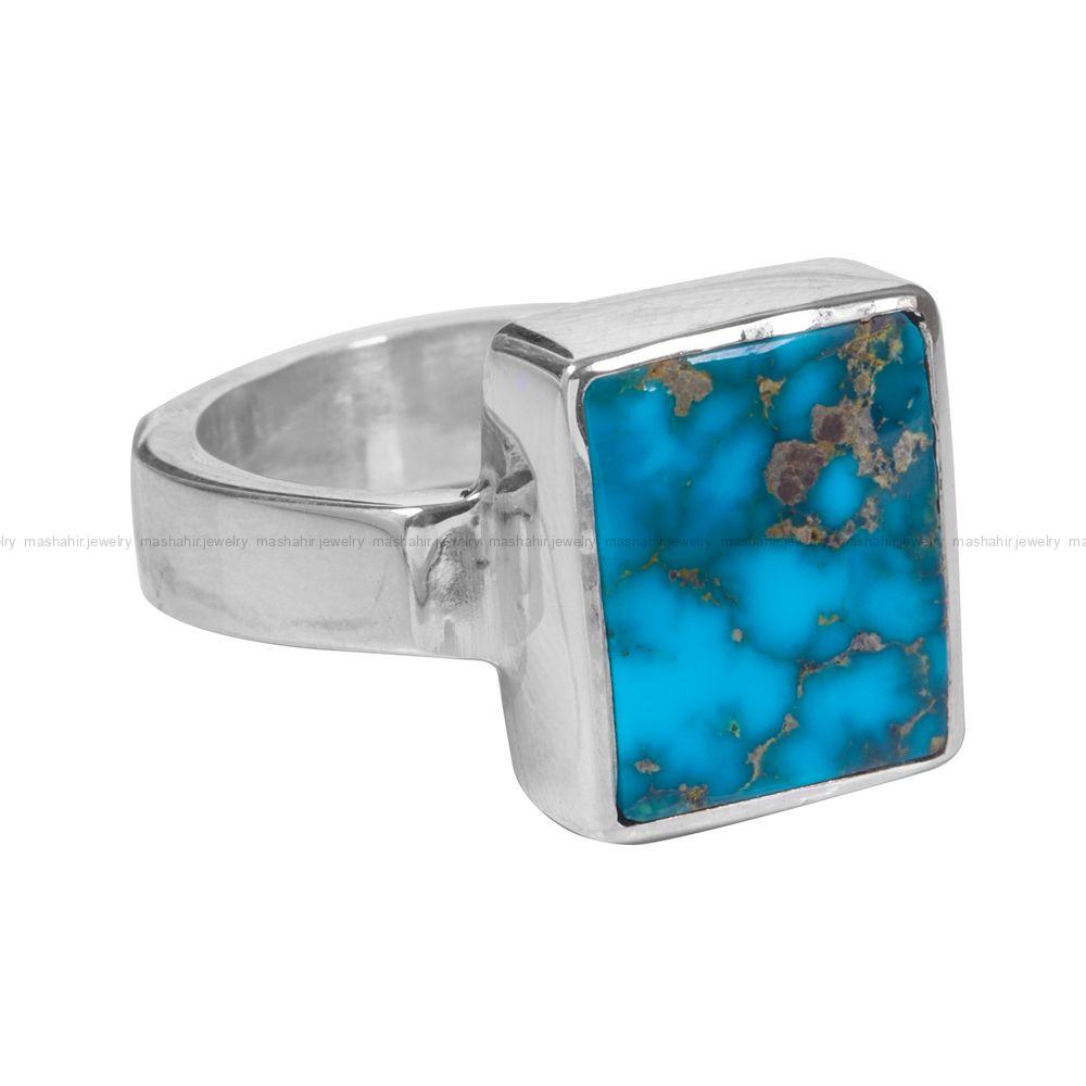 انگشتر فیروزه شجری مردانه کد 12416