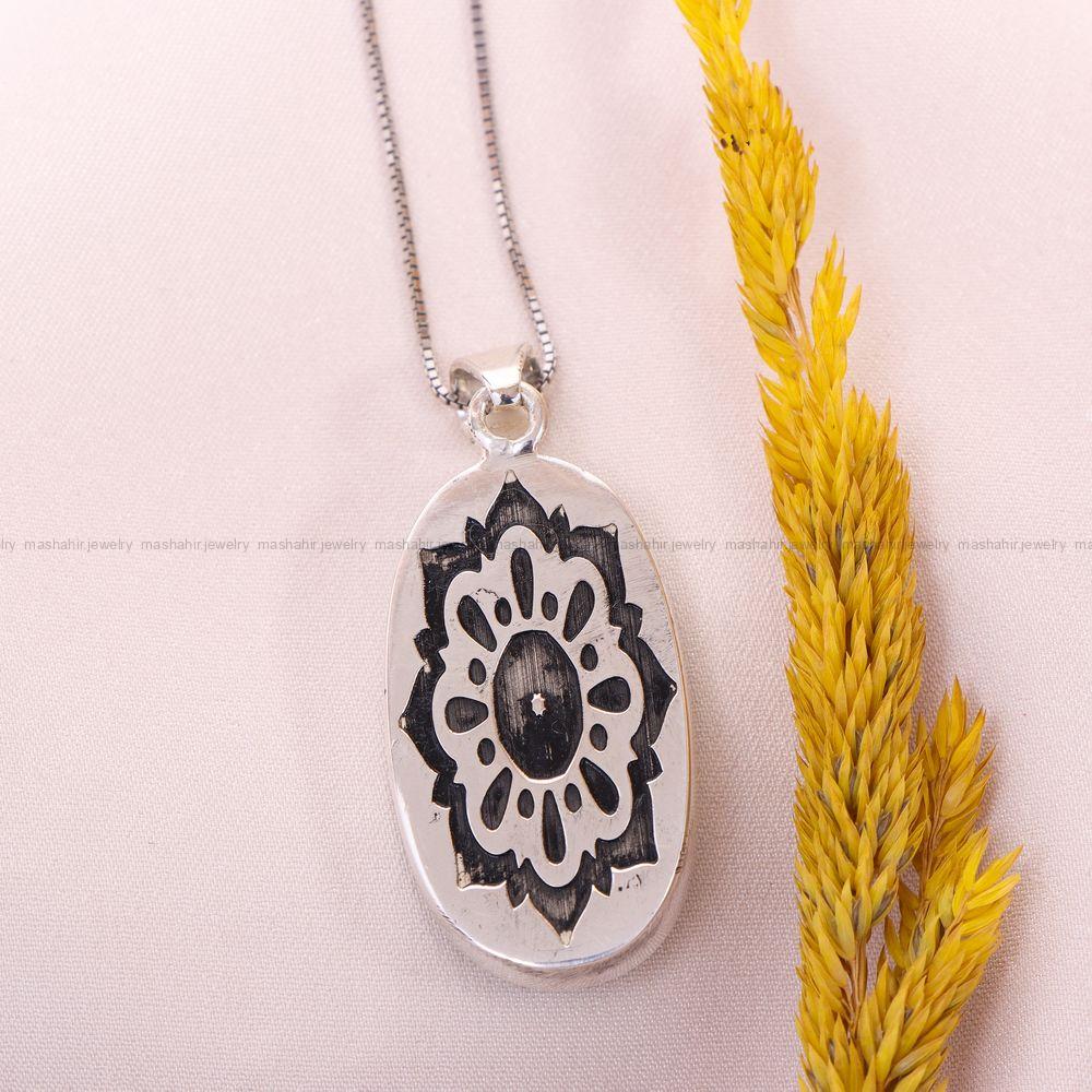 گردنبند فیروزه زنانه کد 12449