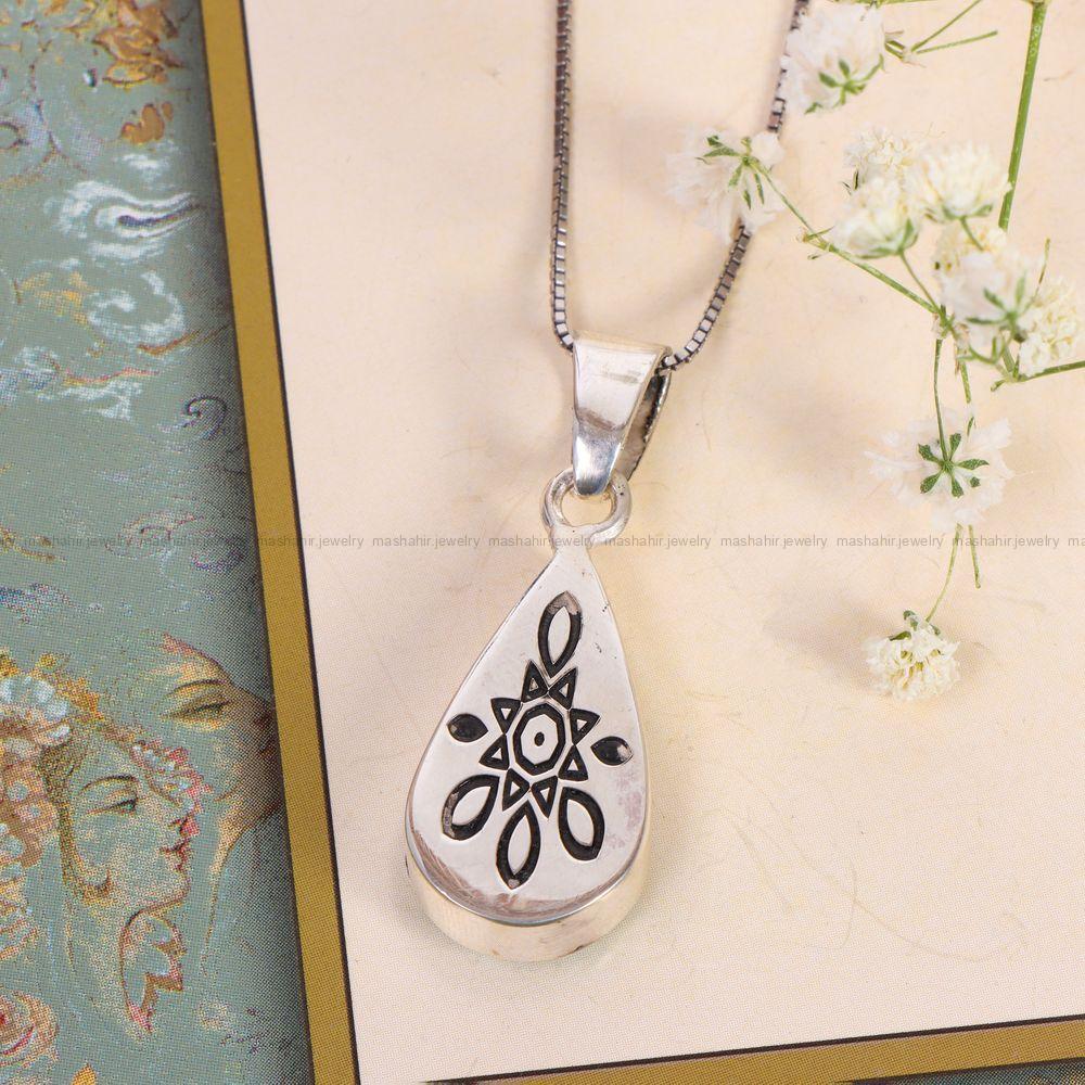 گردنبند فیروزه زنانه کد 12473